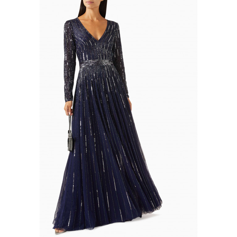 Mac Duggal - Sequin Gown Blue