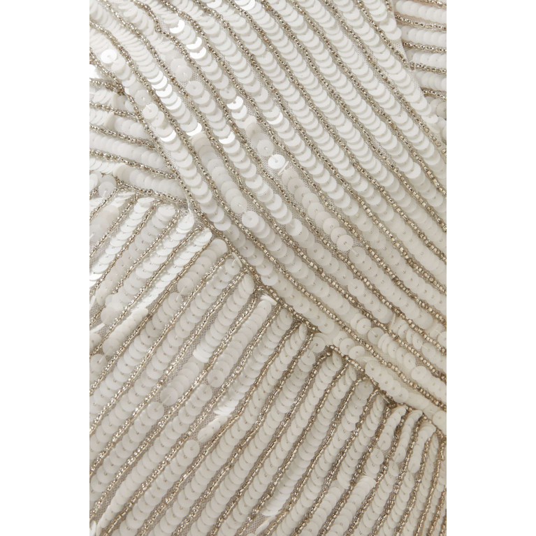Mac Duggal - Sequin Striped Gown in Mesh