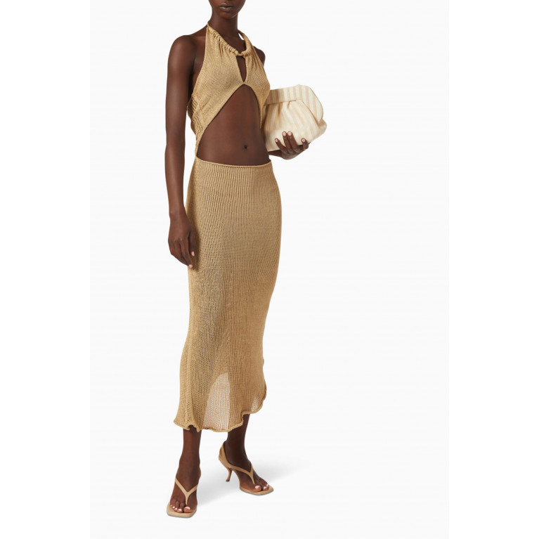 Savannah Morrow - Juno Cut Out Midi Dress in Pima Cotton Knit