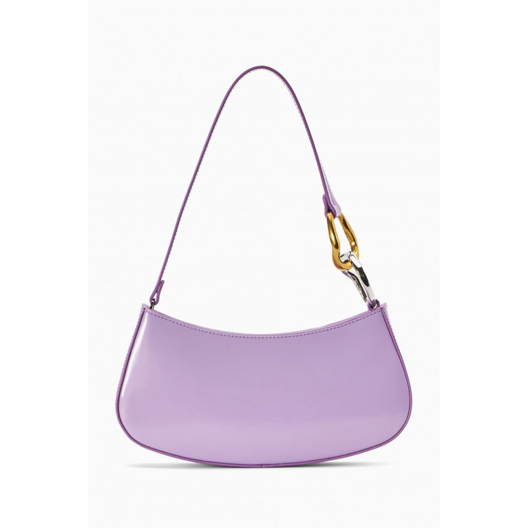 Staud - Ollie Shoulder Bag in Leather Purple