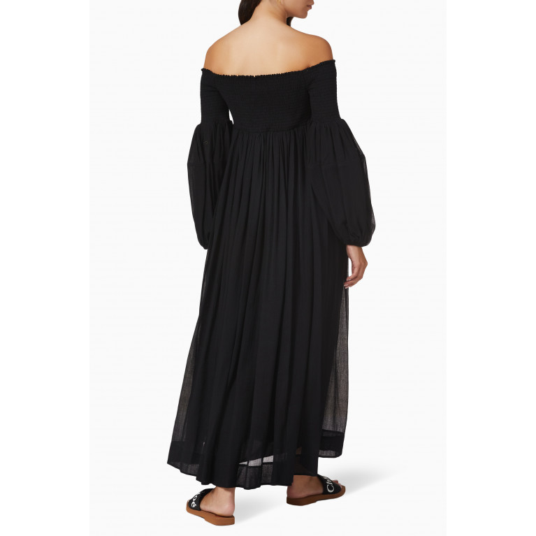 Chloé - Off-the-shoulders Dress in Wool Gauze