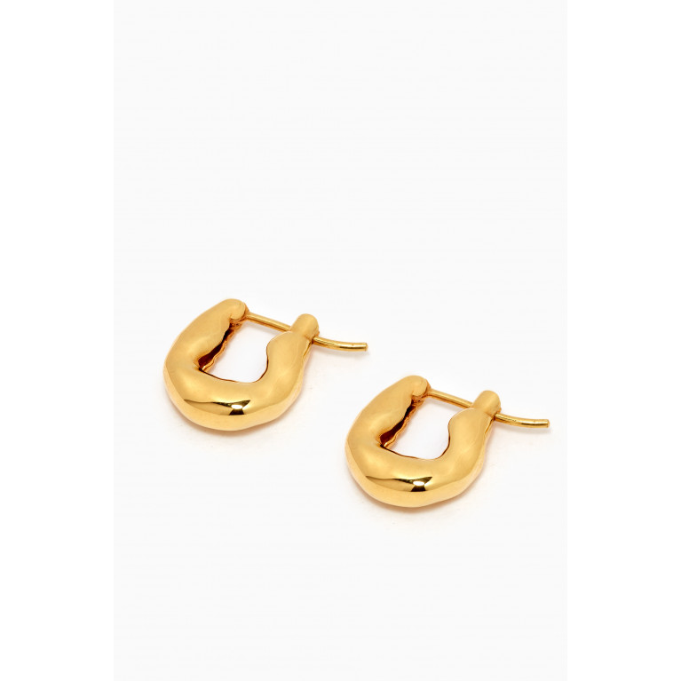 Joanna Laura Constantine - Wave Mini Hoop Earrings in 18k Gold-plated Brass