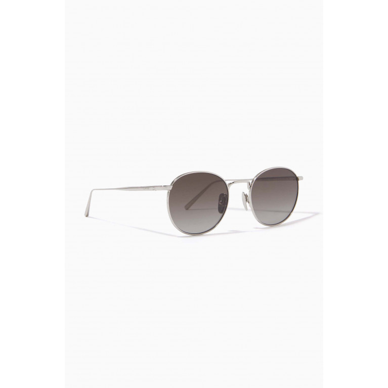 Chimi - Round Sunglasses in Stainless Steel