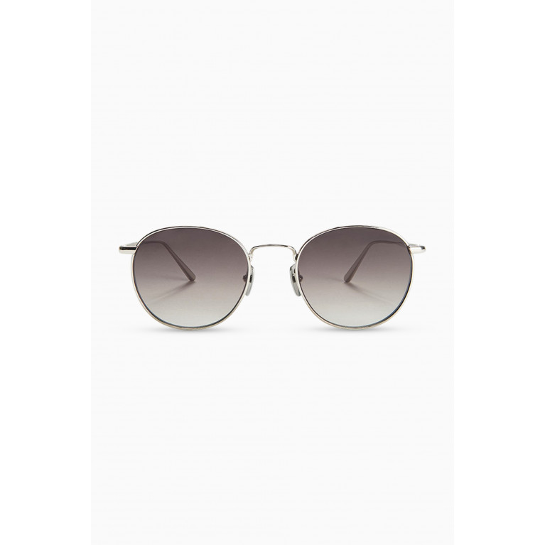 Chimi - Round Sunglasses in Stainless Steel