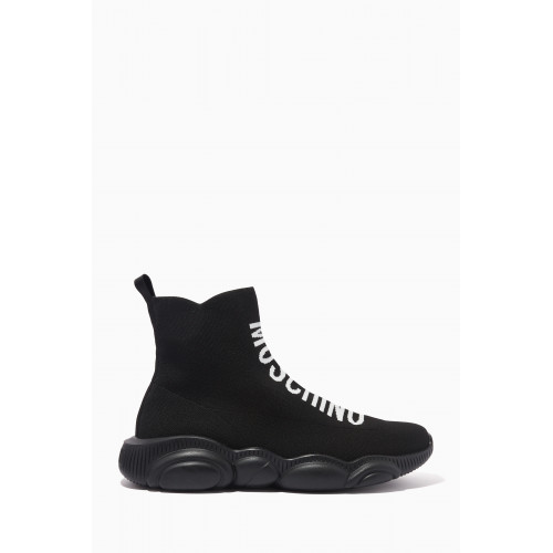 Moschino - Teddy High Sock Sneakers in Nylon