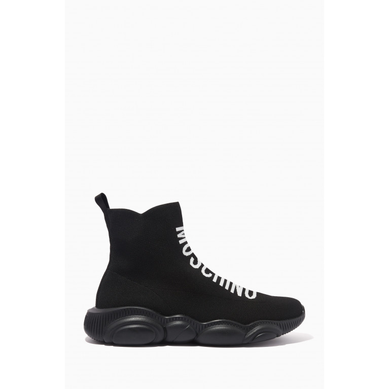 Moschino - Teddy High Sock Sneakers in Nylon