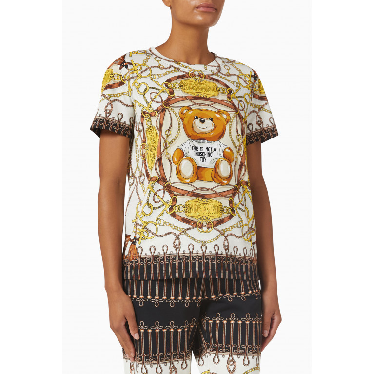 Moschino - Military Teddy Scarf T-shirt in Cotton