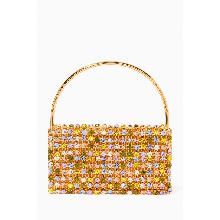 VANINA - Les Nuances Baguette Bag in Crystals & Glass Beads Multicolour