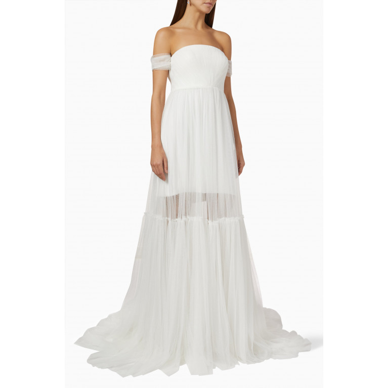 Vera Wang - Clarice Off-the-Shoulder Gown in Tulle