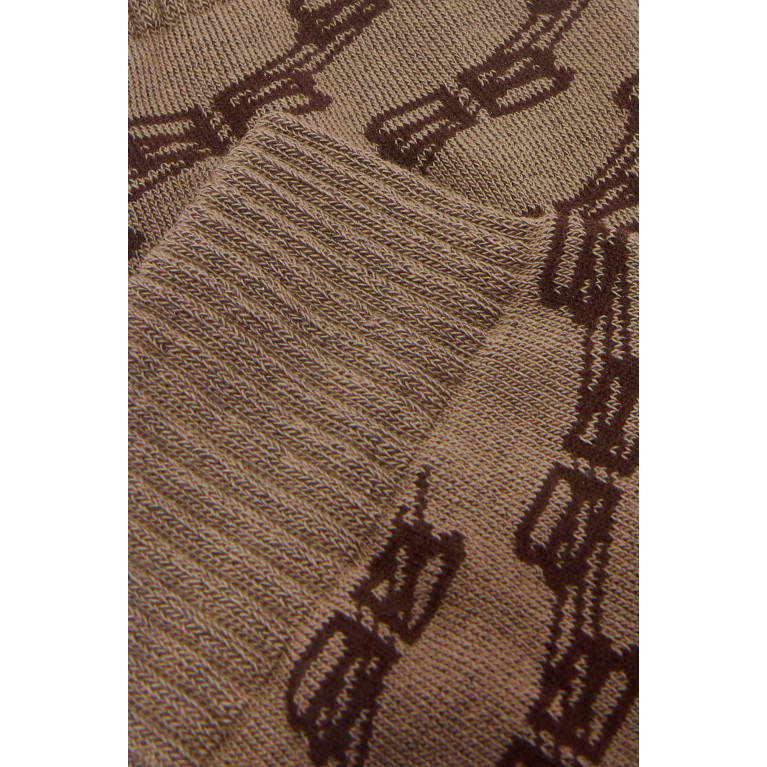 Balenciaga - Balenciaga - BB Monogram Tennis Socks in Cotton Knit