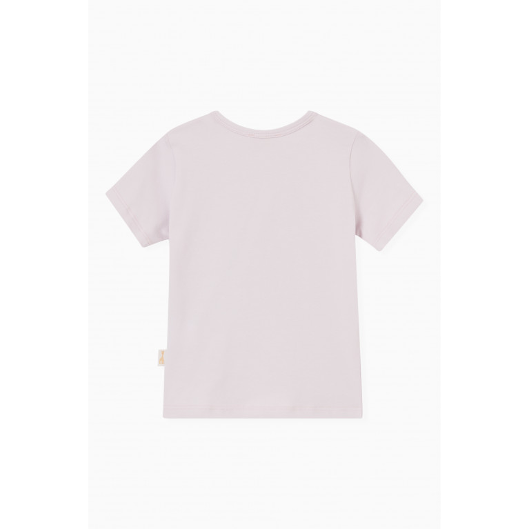 Sophie La Girafe - Logo Print T-shirt in Cotton Purple