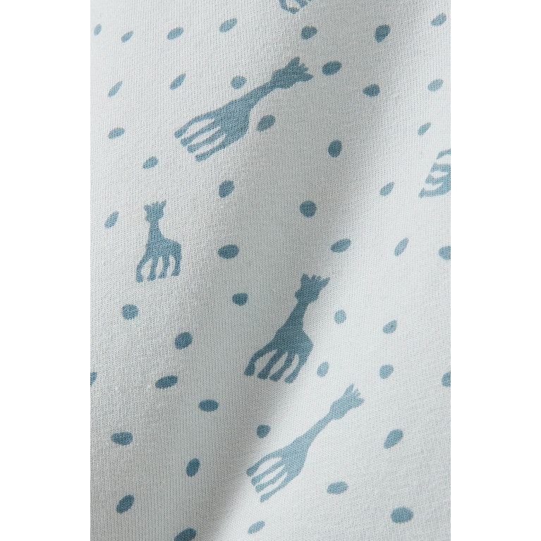 Sophie La Girafe - All-over Giraffe Print T-shirt in Organic Cotton