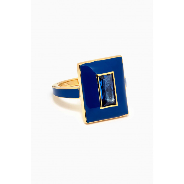 Awe Inspired - Aura Sapphire Ring in 14kt Gold Vermeil Blue