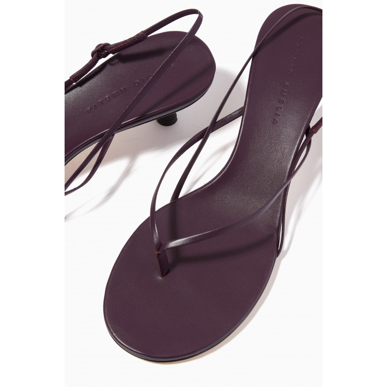 Studio Amelia - Wishbone 50 Thong Sandals in Nappa Purple