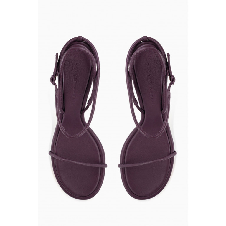 Studio Amelia - Wishbone 90 Sandals in Nappa Purple