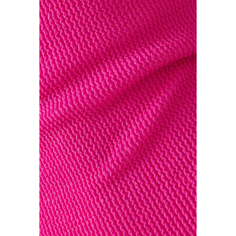 Good American - Always Fits Mini Dress in Stretch Crinkle Fabric Pink
