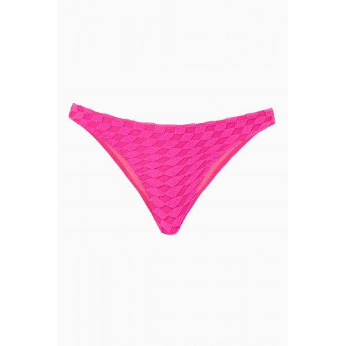 Good American - Jacquard Better Bikini Briefs in Terry Woven Fabric Pink