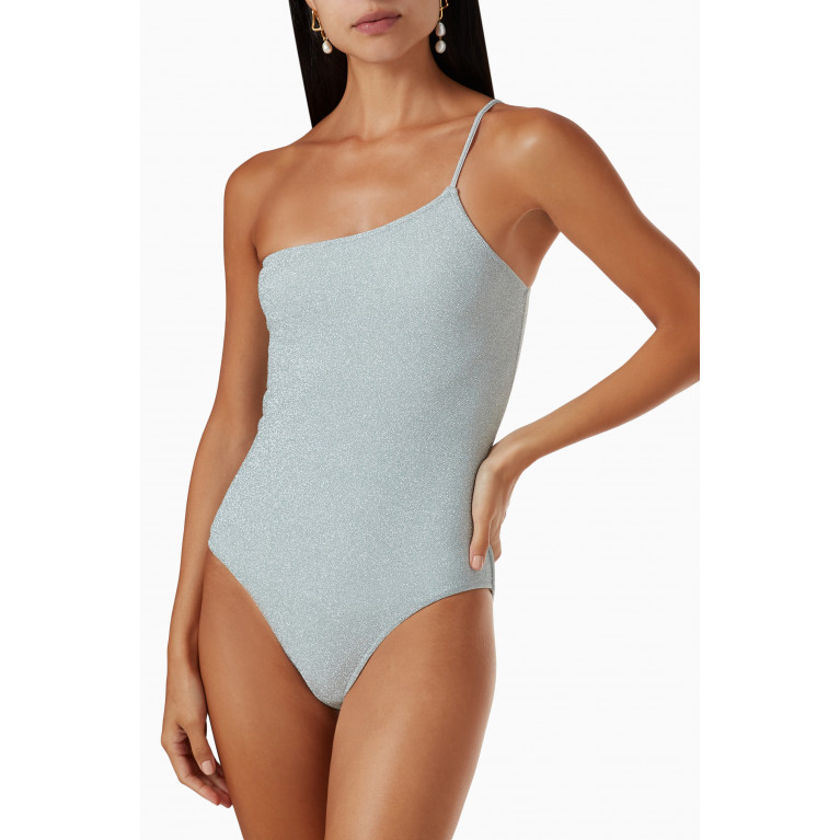 Good American - Sparkle Hot Shoulder One-piece Swimsuit