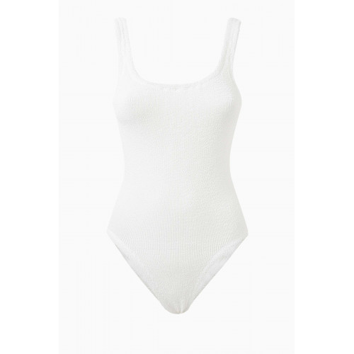 Hunza G - Square Neck One-Piece Swimsuit White
