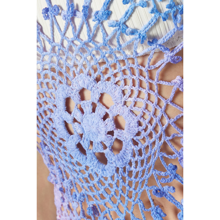Alix Pinho - Isla Crochet Midi Dress in Cotton