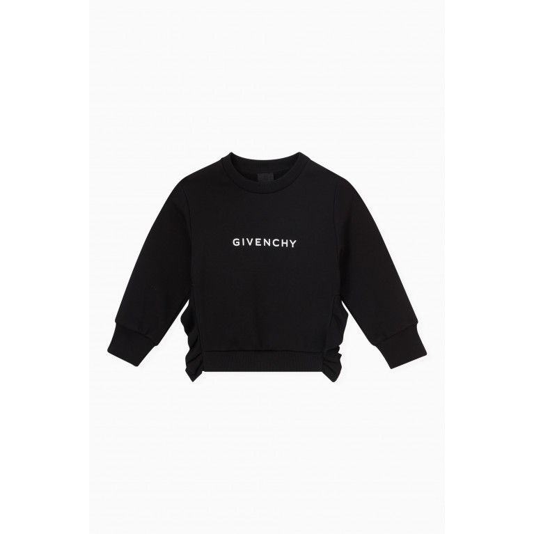 Givenchy - Logo Ruffled Sweatshirt in Cotton