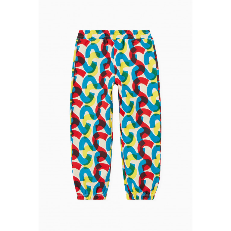 Stella McCartney - Monogram Print Jogging Pants in Cotton Multicolour