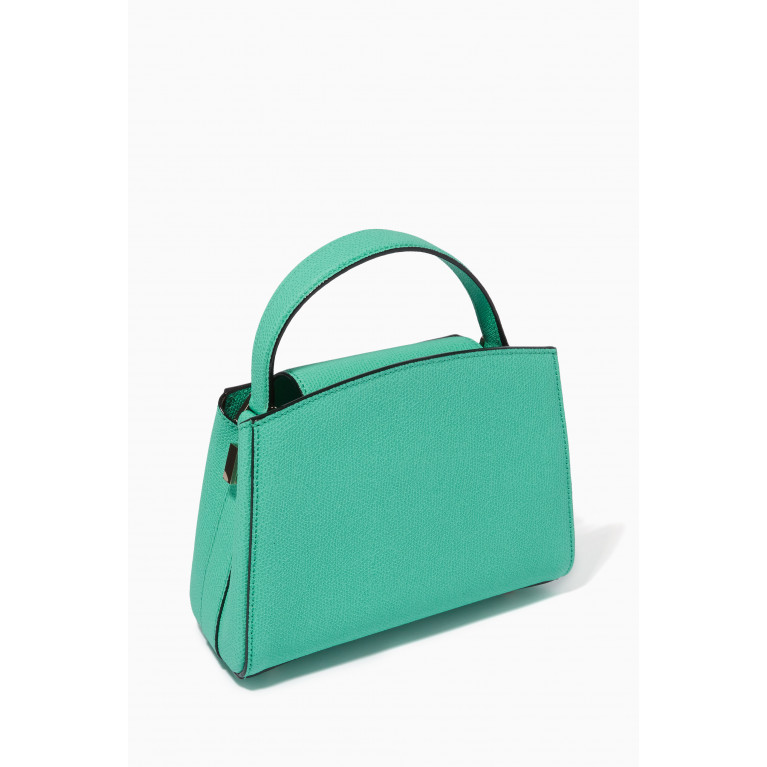 Valextra - Brera Micro Top Handle Bag in Calfskin Leather Blue
