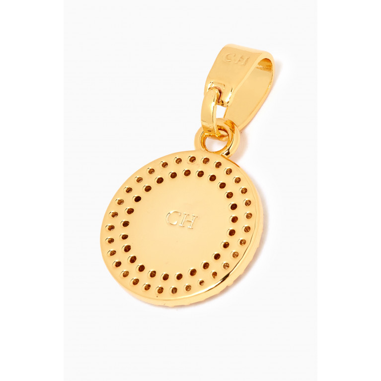 Crystal Haze - Ms Vaxxine Smiley Pendant in 18kt Gold-plated Brass