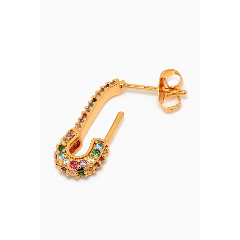 Crystal Haze - Crystal Haze - Pin Up Single Earring in 18kt Gold-plated Brass