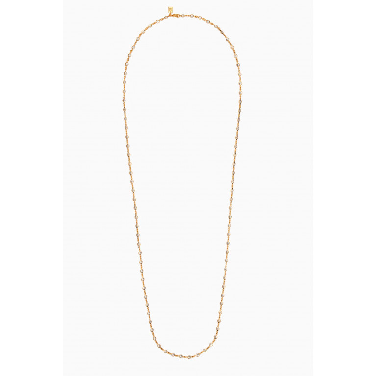 Crystal Haze - Date Chain Necklace in 18kt Gold Plating Gold