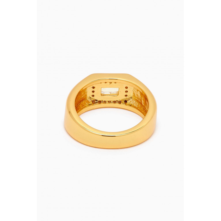Crystal Haze - Lady Boss Pinky Ring in 18kt Gold-plated Brass Gold