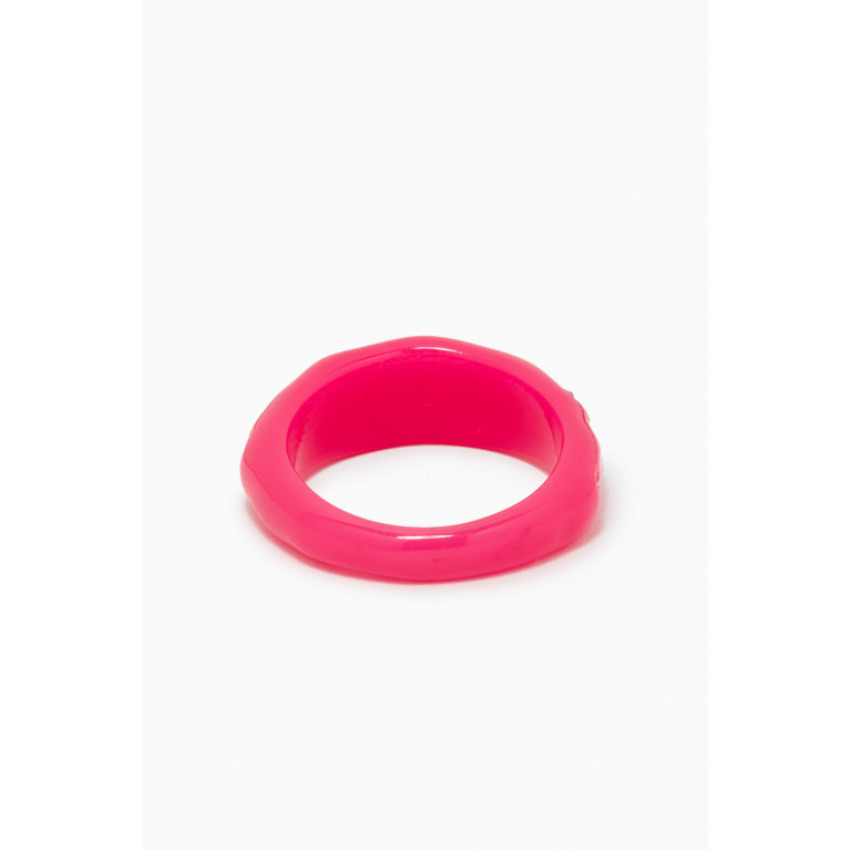 Crystal Haze - Cosmo Ring in Resin Pink