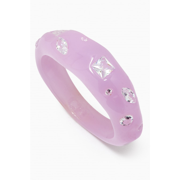 Crystal Haze - Cosmo Ring in Resin Purple