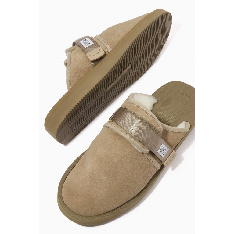 Suicoke - Zavo Mab Slip-on Sandals in Suede Neutral