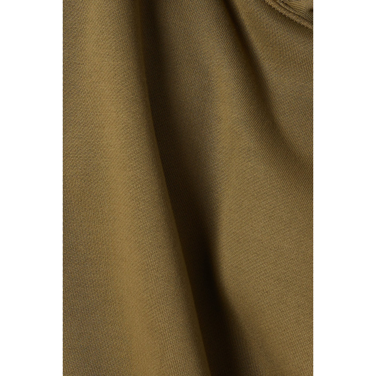 Ninety Percent - Stitch-detail Hoodie in Brushed Fleece Green