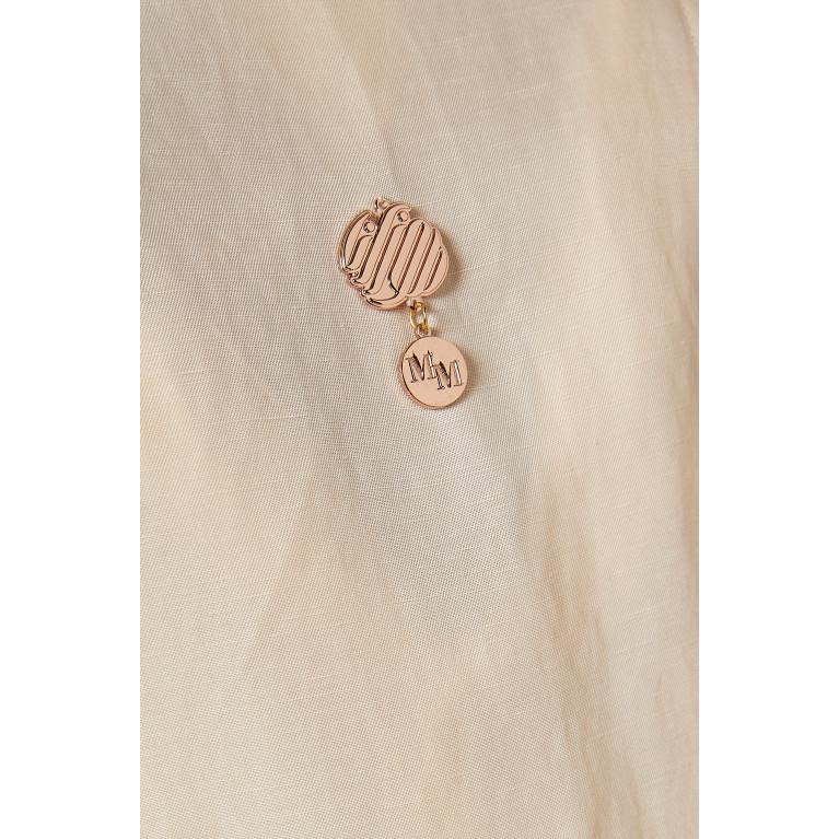 Mauzan - Pearl Button Abaya in Crepe