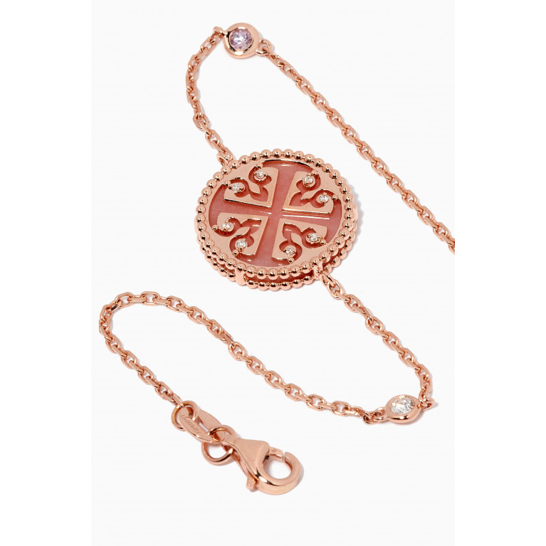 Damas - Lace Medallion Opal Bracelet in 18K Rose Gold