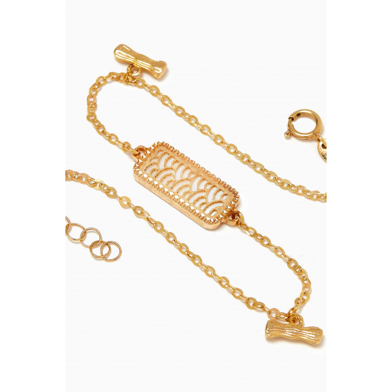 Damas - Amelia Tokyo Rectangle Double-sided Bracelet in 18kt Gold