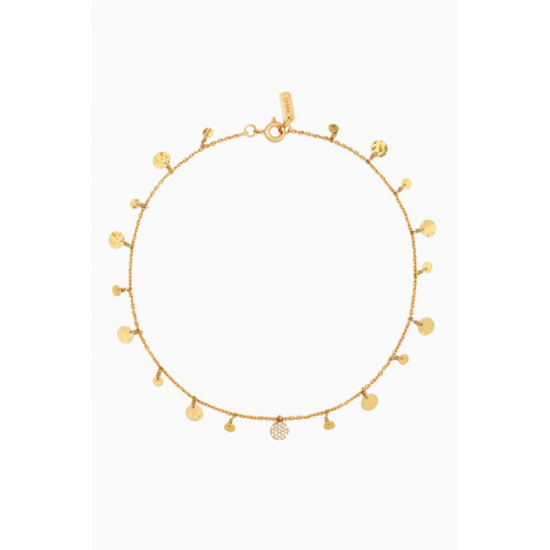 Dima Jewellery - Dima Coin Anklet in 18kt Yellow Gold
