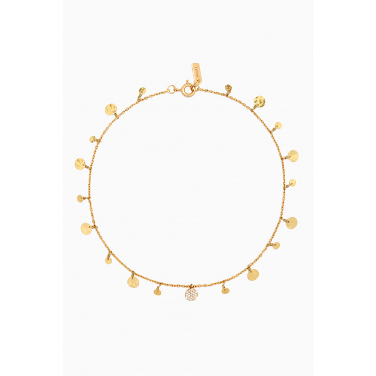 Dima Jewellery - Dima Coin Anklet in 18kt Yellow Gold
