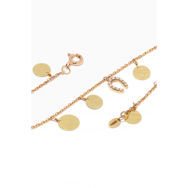 Dima Jewellery - Dima Coin Diamond Pendant Bracelet in 18kt Yellow Gold