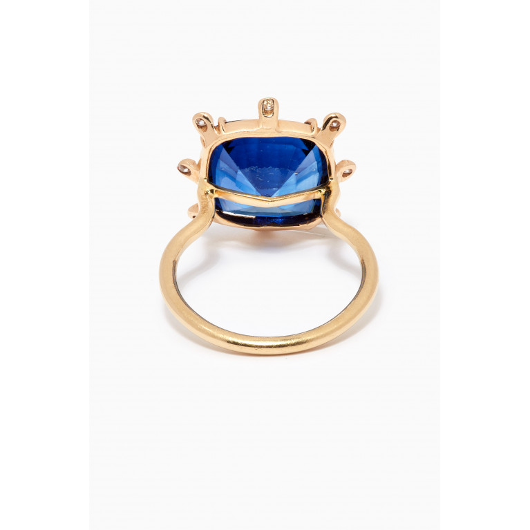 Dima Jewellery - Sapphire & Diamond Ring in 18kt Yellow Gold