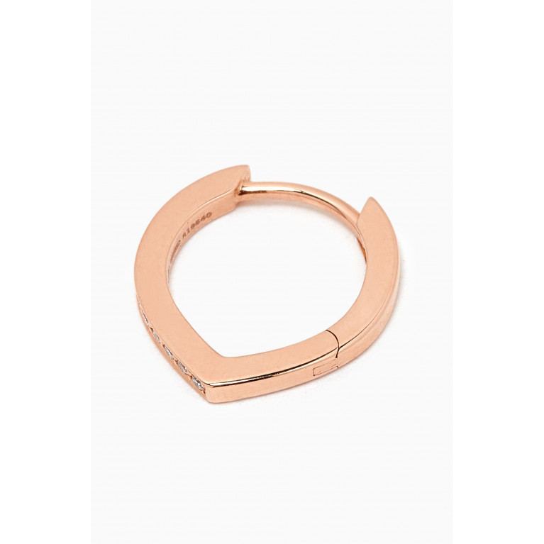 Repossi - Antifer Diamond Single Hoop Earring in 18kt Rose Gold
