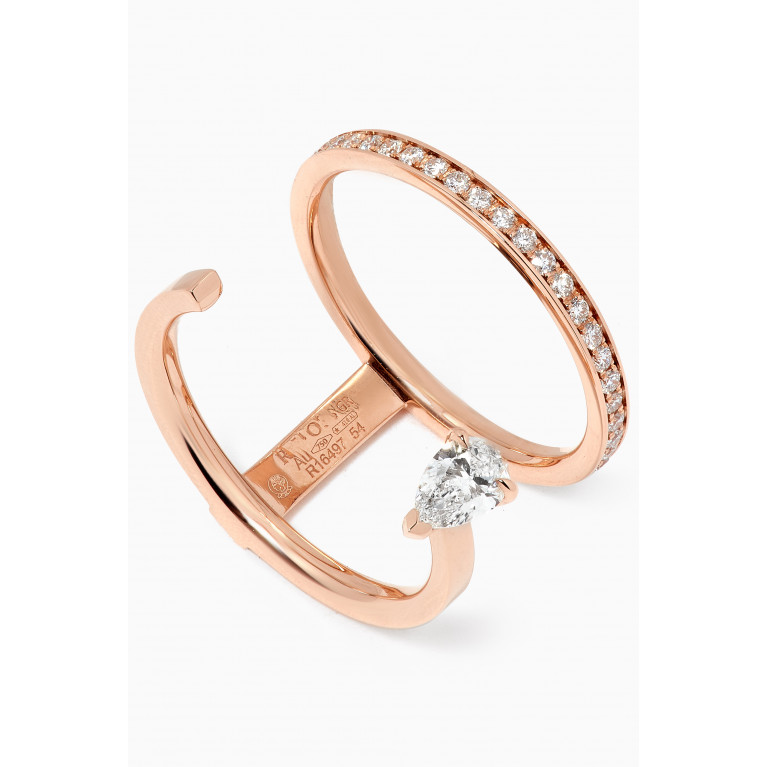 Repossi - Serti Sur Vide Diamond Ring in 18kt Rose Gold