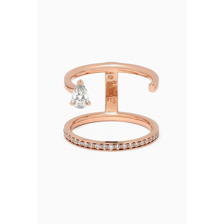 Repossi - Serti Sur Vide Diamond Ring in 18kt Rose Gold