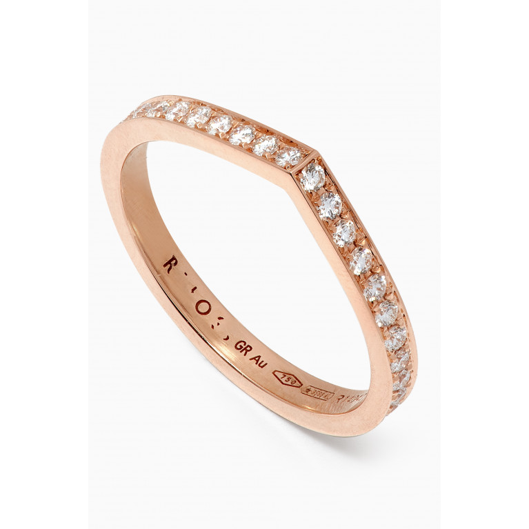 Repossi - Antifer Diamond Pavé Ring in 18kt Rose Gold