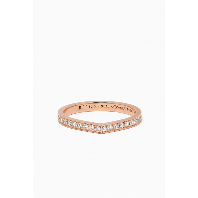Repossi - Antifer Diamond Pavé Ring in 18kt Rose Gold