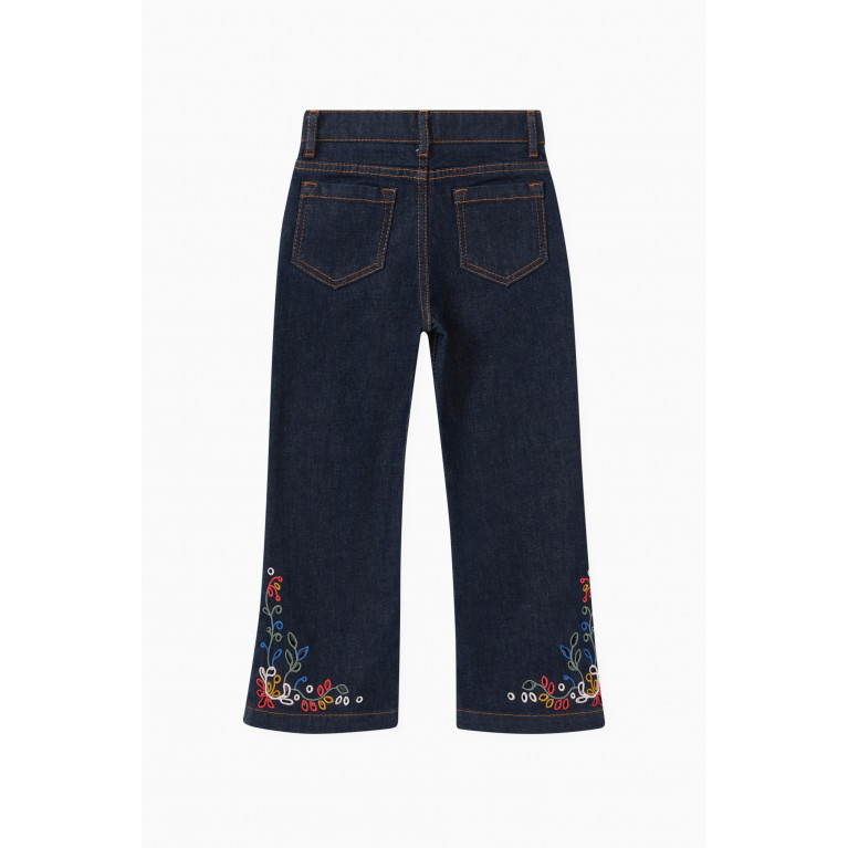 Chloé - Floral Flared Jeans in Cotton