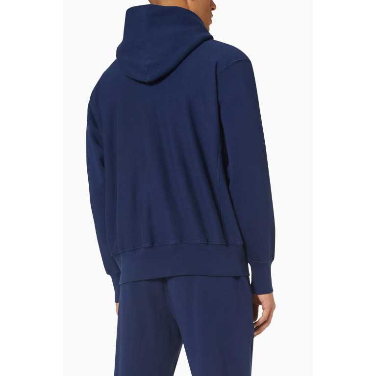 Les Tien - Cropped Hoodie in Heavyweight Fleece Blue