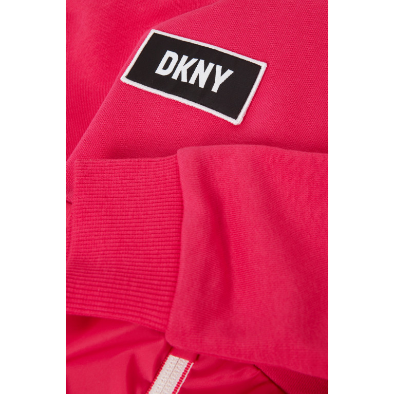 DKNY - Logo Patch Hooded Sweatshirt in Cotton Blend